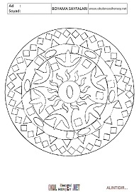 Mandala boyama sayfaları